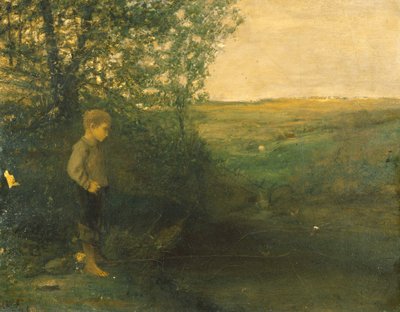 Niño pescando de George Fuller